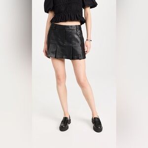 Sea New York Leather Pleated Mini Skirt US Size 8